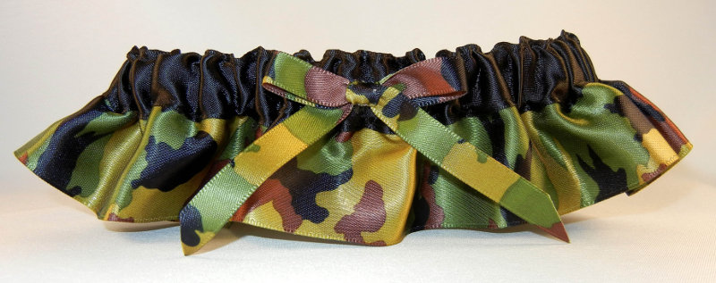 Camo Satin Garter